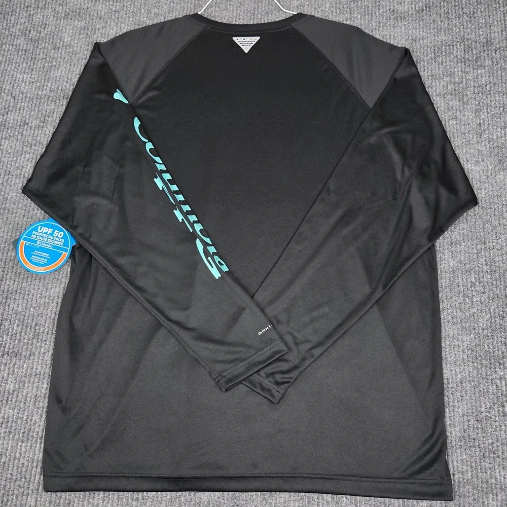 Columbia PFG Terminal Tackle LS Shirt Mens XL Black FM6094-027 UPF 50 Fishing
